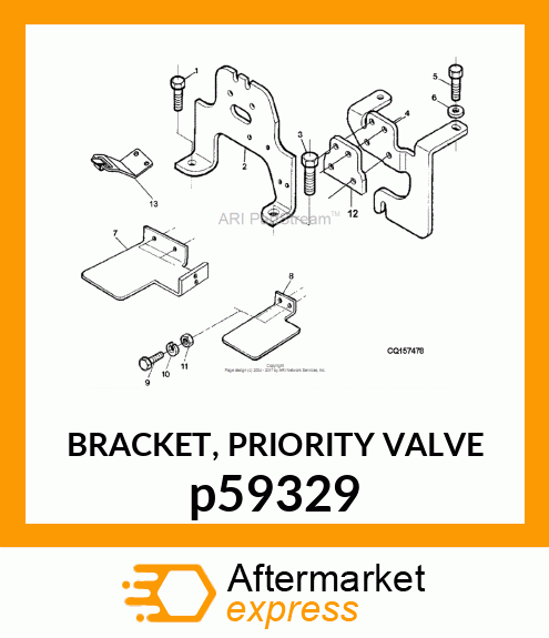 BRACKET, PRIORITY VALVE p59329