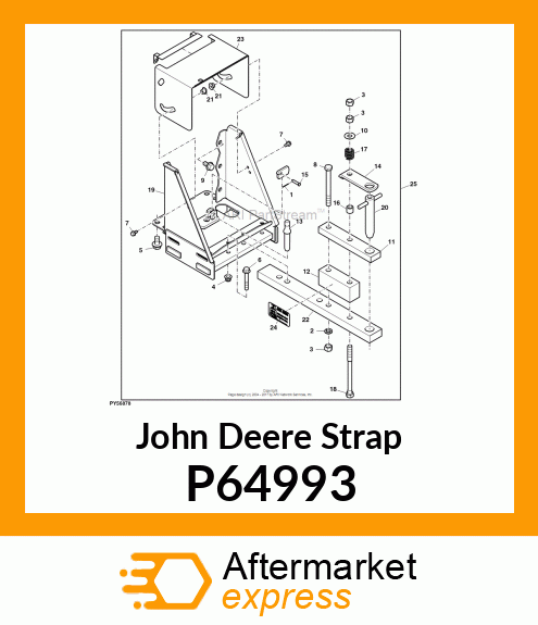 SPACER, SPACER, DRAWBAR P64993