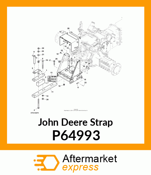 SPACER, SPACER, DRAWBAR P64993