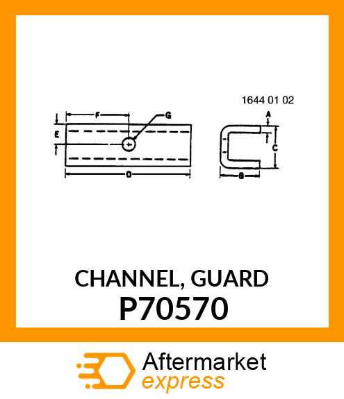 CHANNEL, GUARD P70570