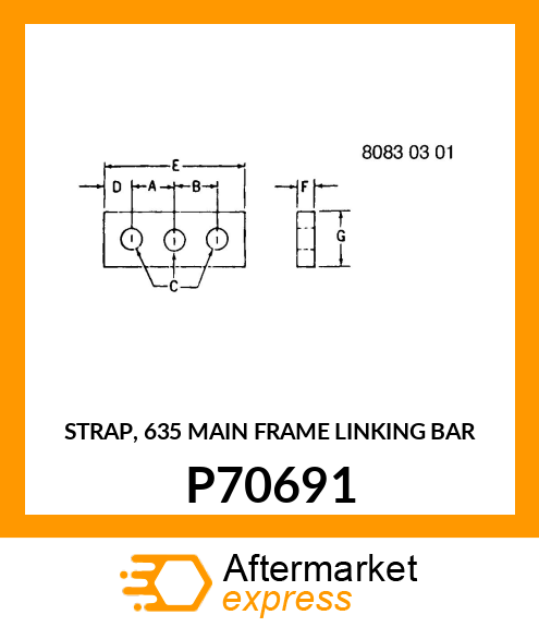 STRAP, 635 MAIN FRAME LINKING BAR P70691