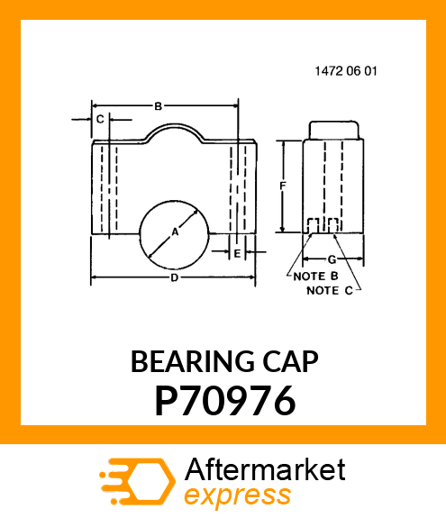 BEARING CAP P70976