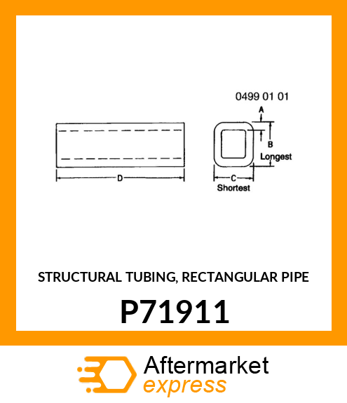 STRUCTURAL TUBING, RECTANGULAR PIPE P71911