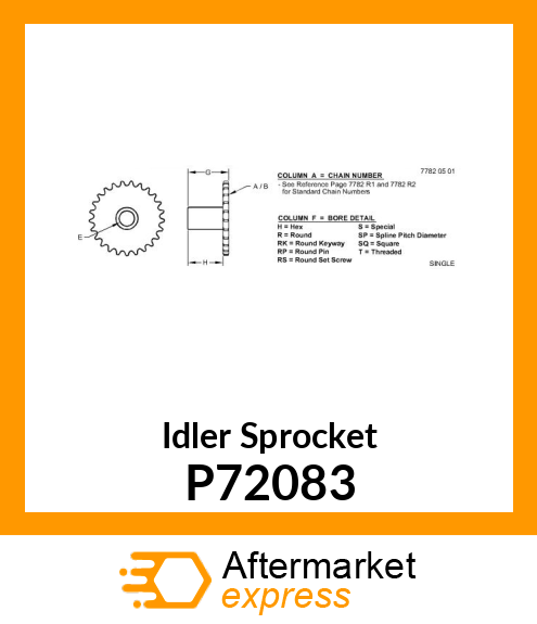 Idler Sprocket P72083