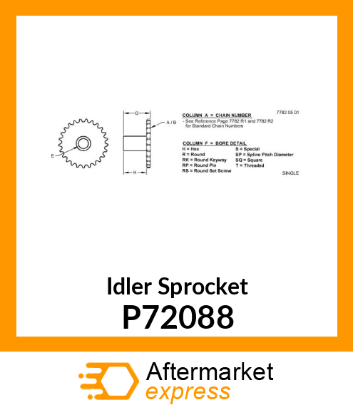 Idler Sprocket P72088