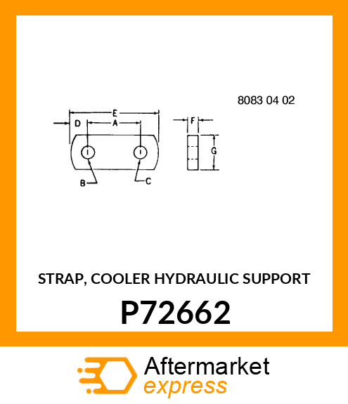 STRAP, COOLER HYDRAULIC SUPPORT P72662