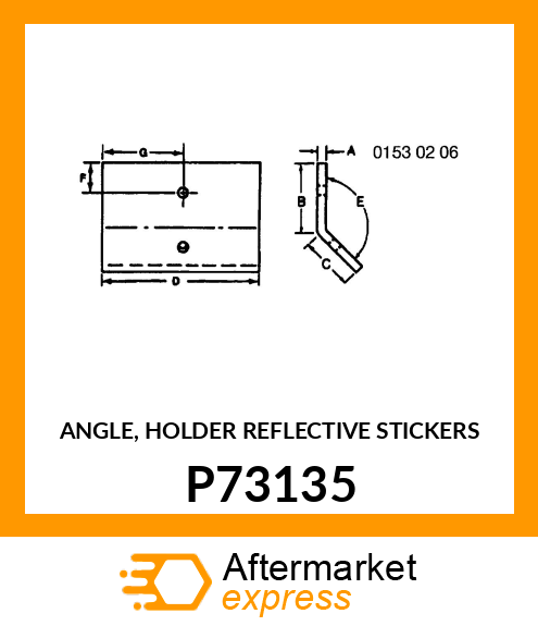 ANGLE, HOLDER REFLECTIVE STICKERS P73135