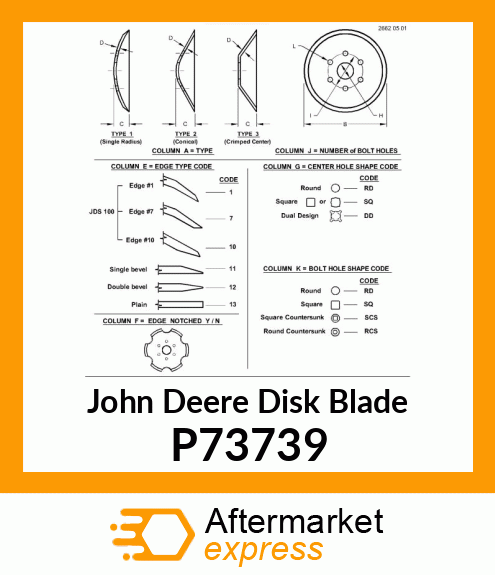 DISK BLADE, SPHERICAL DISK CUTOUT 2 P73739