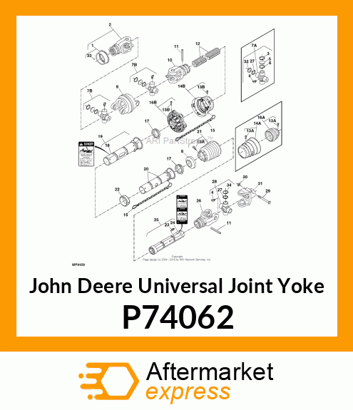 UNIVERSAL JOINT YOKE, INBOARD YOKE P74062