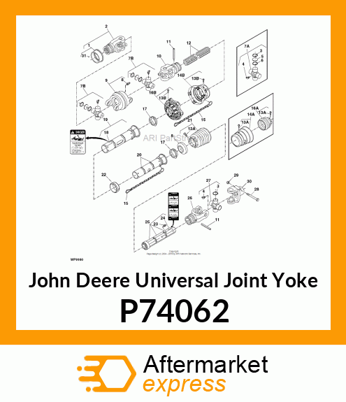 UNIVERSAL JOINT YOKE, INBOARD YOKE P74062