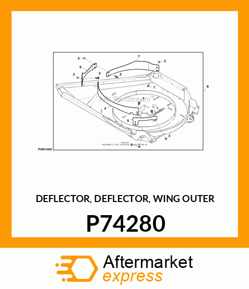 DEFLECTOR, DEFLECTOR, WING OUTER P74280