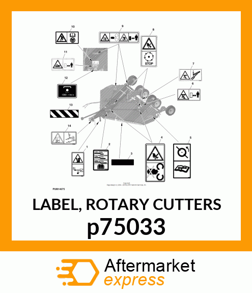 LABEL, ROTARY CUTTERS p75033