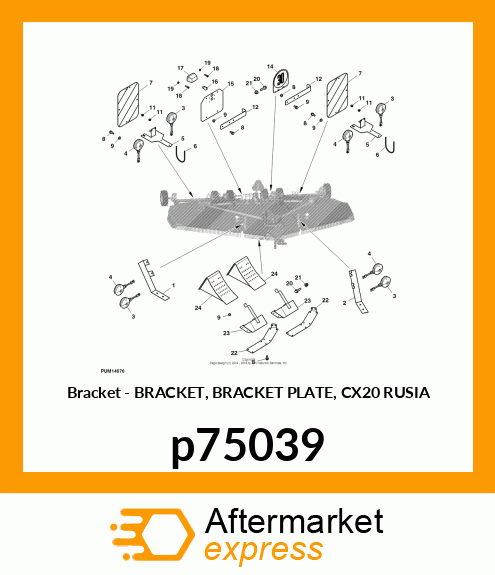 BRACKET, BRACKET PLATE, CX20 RUSIA p75039