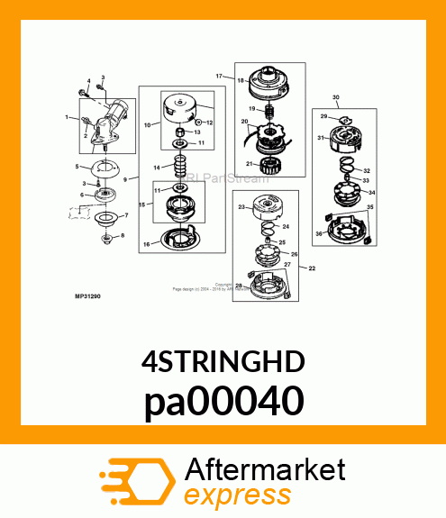 STRING HEAD, Z5 M8LH, REINF pa00040