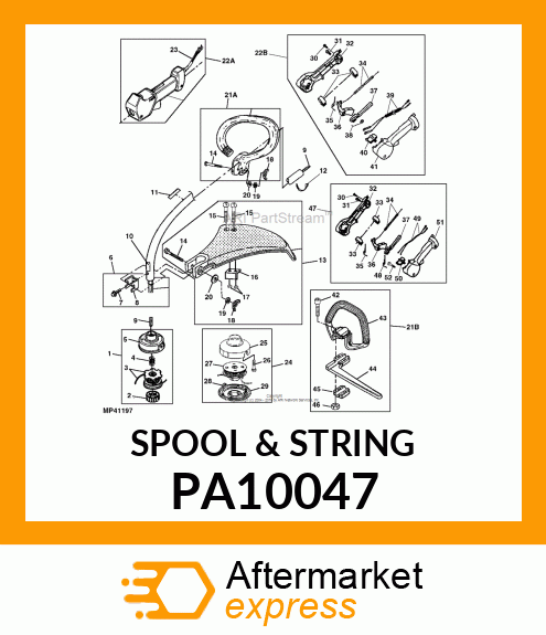 SPOOL W/STRING, .080" F100BV PA10047