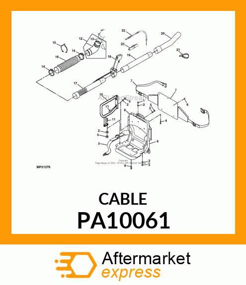 CABLE THTL BP BLOWERS PA10061