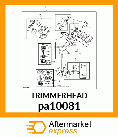 STRING HEAD, NB4 M8RH, .080" pa10081