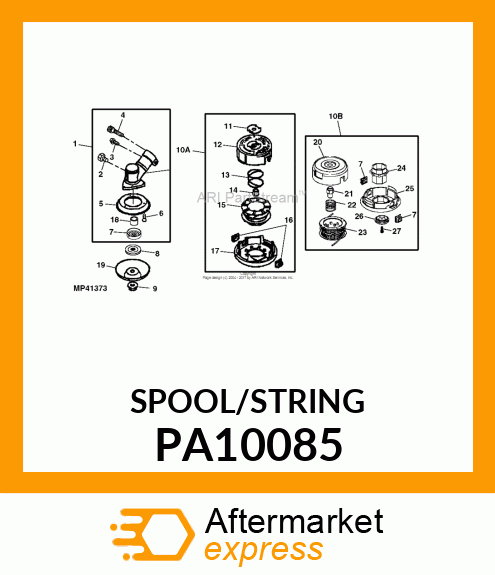 SPOOL W/STRING, .095" B PA10085