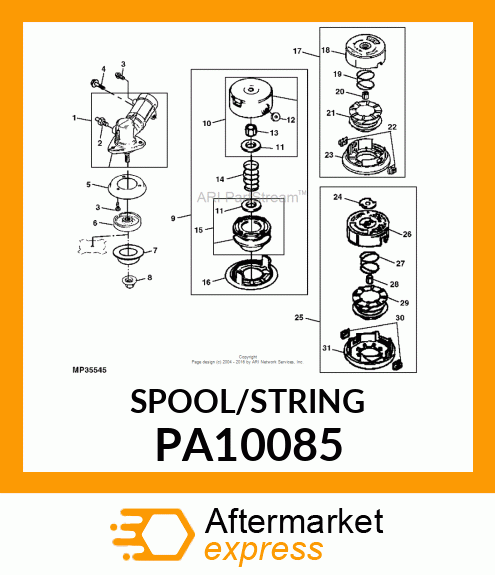 SPOOL W/STRING, .095" B PA10085