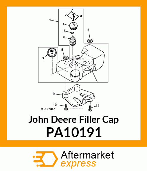 FILLER CAP, F. TANK TLE, NO RETAINE PA10191