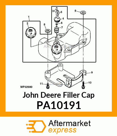 FILLER CAP, F. TANK TLE, NO RETAINE PA10191