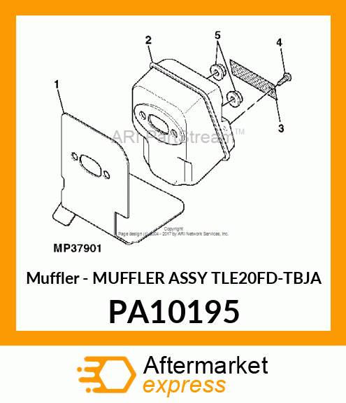 Muffler - MUFFLER ASSY TLE20FD-TBJA PA10195