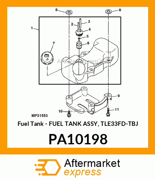 Fuel Tank - FUEL TANK ASSY, TLE33FD-TBJ PA10198