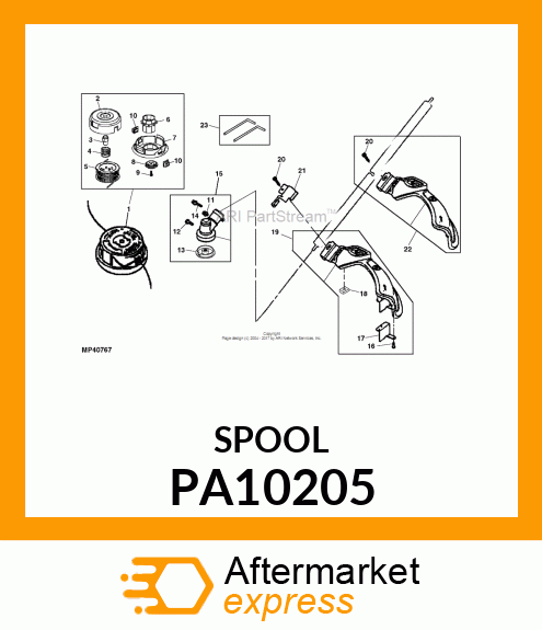 STRINGTRIMMER HEAD,NB4 M8LH,.095" PA10205