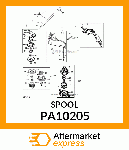 STRINGTRIMMER HEAD,NB4 M8LH,.095" PA10205