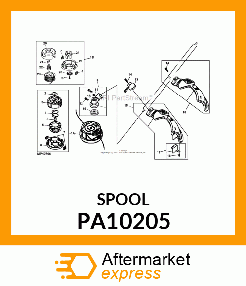 STRINGTRIMMER HEAD,NB4 M8LH,.095" PA10205