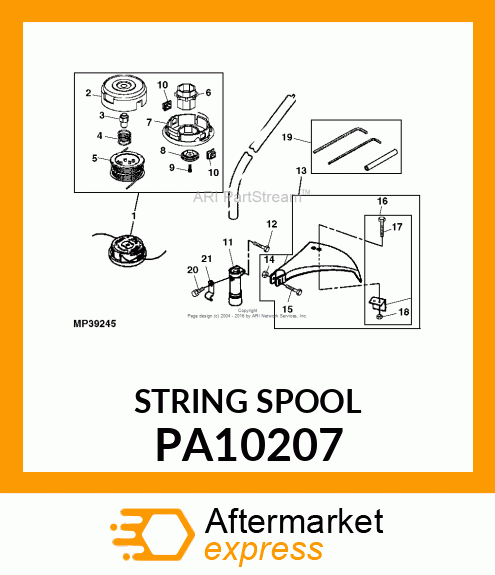 SPOOL W/STRING, .080", NB4, RH PA10207