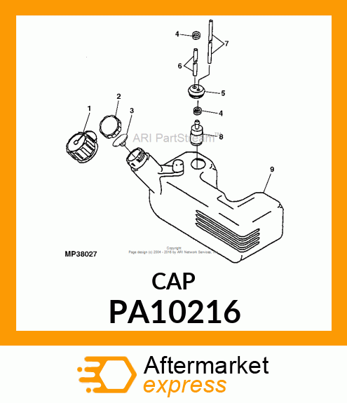 CAP WITH SEAL BP BLOWERS PA10216