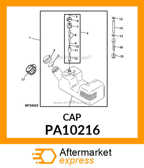 CAP WITH SEAL BP BLOWERS PA10216