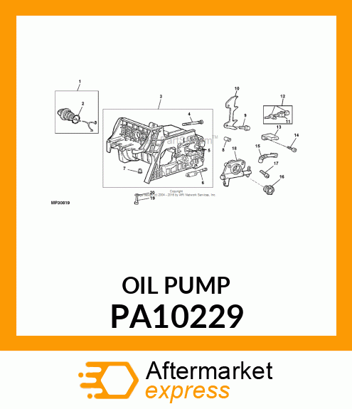 OIL PUMP, ALUM, ADJUSTABLE 36 PA10229