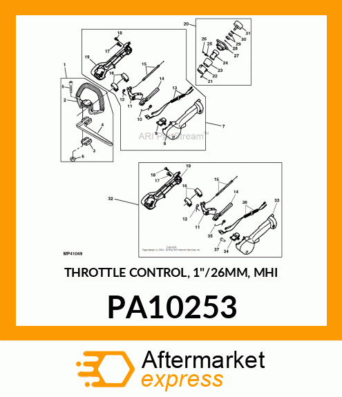 THROTTLE CONTROL, 1"/26MM, MHI PA10253