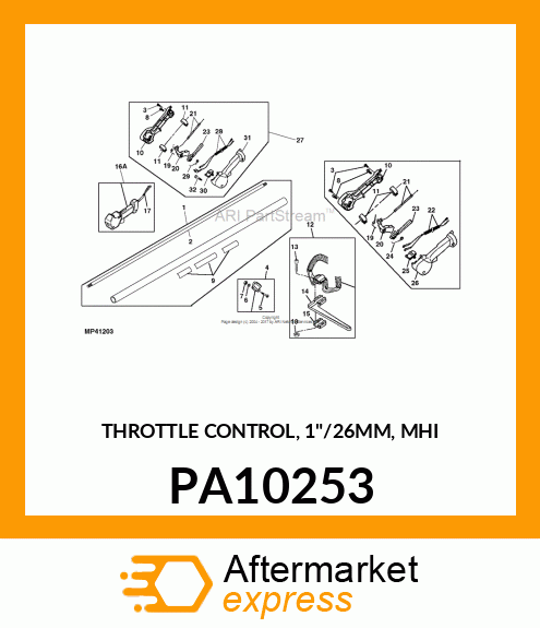 THROTTLE CONTROL, 1"/26MM, MHI PA10253