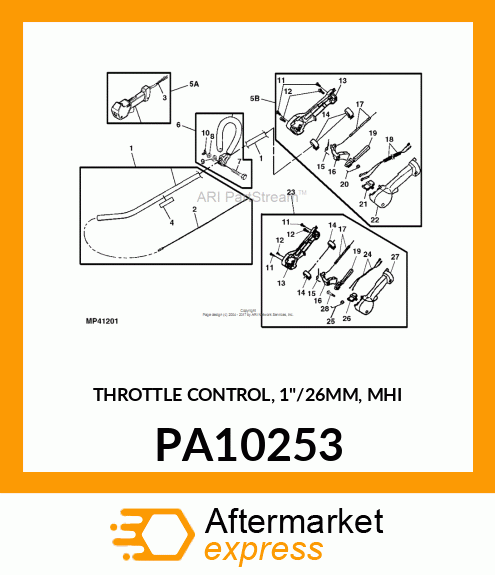 THROTTLE CONTROL, 1"/26MM, MHI PA10253