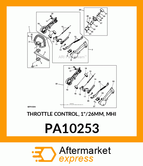 THROTTLE CONTROL, 1"/26MM, MHI PA10253