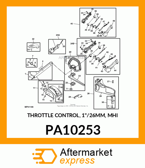 THROTTLE CONTROL, 1"/26MM, MHI PA10253