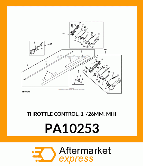 THROTTLE CONTROL, 1"/26MM, MHI PA10253