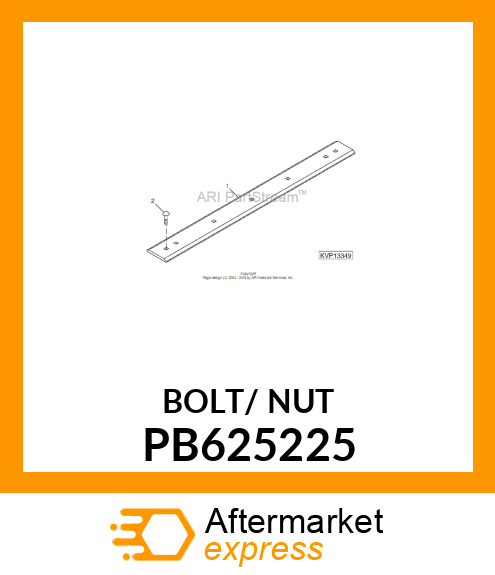 PLOW BOLT W/NUT PB625225