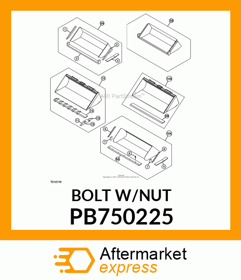 Box of #3 Grade 8 Plow Bolts and Nuts PB750225