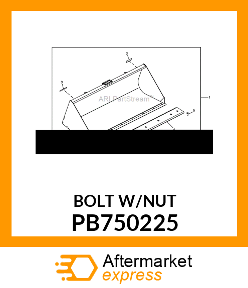 Box of #3 Grade 8 Plow Bolts and Nuts PB750225