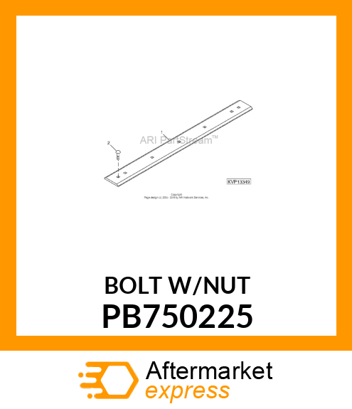 Box of #3 Grade 8 Plow Bolts and Nuts PB750225