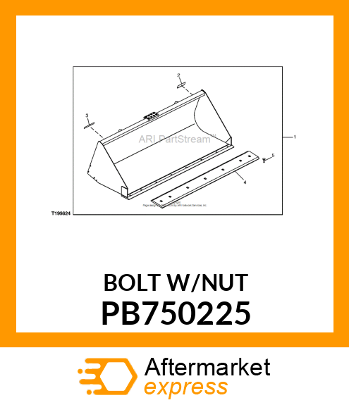 Box of #3 Grade 8 Plow Bolts and Nuts PB750225