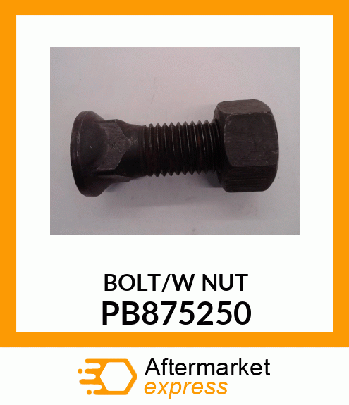 PLOW BOLT W/NUT PB875250