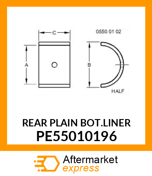 REAR PLAIN BOT.LINER PE55010196