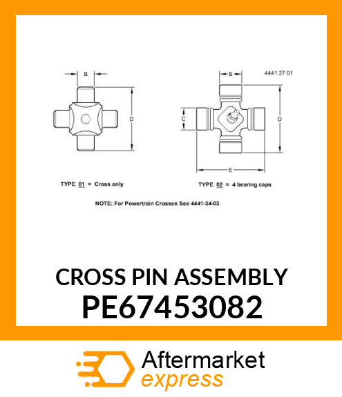 CROSS PIN ASSEMBLY PE67453082