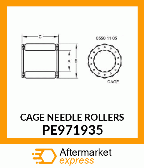 CAGE NEEDLE ROLLERS PE971935