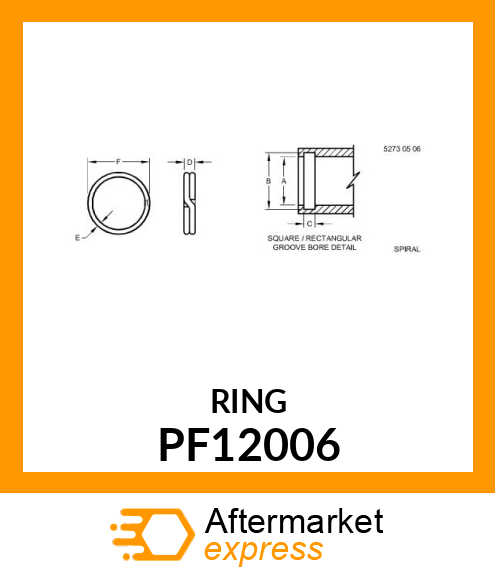 RING, RETAINING INNER PF12006